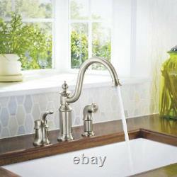 Moen S711CSL Waterhill One Handle High Arc Kitchen Faucet Classic Stainless