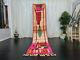 Moroccan Boujaad Handmade Runner Rug 2'4x10'9 Berber Geometric Pink Red Carpet