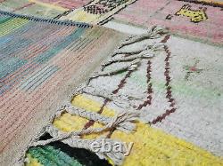 Moroccan Vintage Handmade Wool Rug 5'5x8'7 Berber Boujaad Tribal Colorful Rug