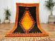 Morocco Vintage Handmade Wool Rug Bohemian Berber Rug 4x7 Taznakht Black Carpet