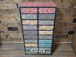 multi colour Vintage Industrial Cabinet 25 Drawers Retro style Storage Chest 