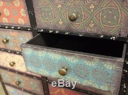 Multi colour Vintage Industrial Cabinet 20 Drawers Retro style Storage Chest
