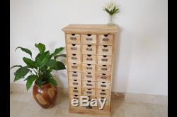 Multi drawer chest 25 drawers assembled vintage chest Unfinished Cabinet