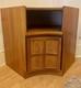 Nathan Squares Teak Corner Cabinet Mcm Tv Stand Storage Unit 1970s G Plan Retro