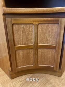 NATHAN Squares Teak Corner Cabinet MCM TV Stand Storage Unit 1970s G Plan Retro