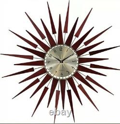 NEWGATE Pluto Clock Sunburst Design 67cm Diameter -(NEW)