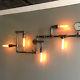 New Industrial Steampunk Wall Lamp Retro Wall Light Rustic Vintage Pipe Light Bl