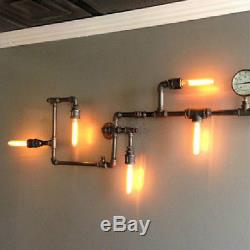 NEW Industrial Steampunk Wall Lamp Retro Wall Light Rustic Vintage Pipe Light BL