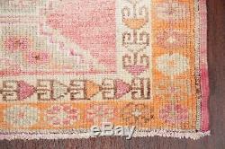 NEW Vegetable Dye MUTED Oushak Turkish Oriental Runner Rug Distressed Wool 3x12