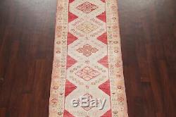 NEW Vegetable Dye MUTED Oushak Turkish Oriental Runner Rug Distressed Wool 3x12