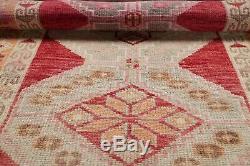 NEW Vegetable Dye MUTED Oushak Turkish Oriental Runner Rug Distressed Wool 3x12