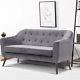 New Velvet Sofa Comfy Couch Wooden Frame Settee Home Office Tub Vintage 2 Seater