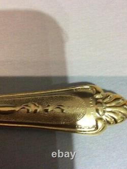 NWTIB LBL 24 carat Gold Plated Vintage 49 Piece Cutlery Set Italy EP ZINC