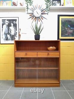 Nathan Furniture Glazed Bookcase Display Unit Vintage Retro Mid-Century MCM