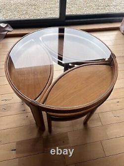 Nathan Trinity Teak Nest Of (coffee) Tables MID Century Modern Retro Vintage