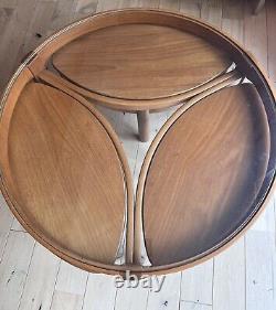 Nathan Trinity Teak Nest Of (coffee) Tables MID Century Modern Retro Vintage