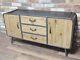 New Retro Industrial Sideboard Urban Vintage Drawer Chest Sideboard Cabinet