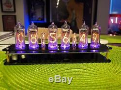 Nixie Clock Fully Assembled NOS IN-14 Tubes Steampunk Vintage
