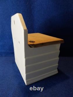 Norwegian Vintage Kitchen Ceramic Storage Pots Platter & Salt Box Hand Painted