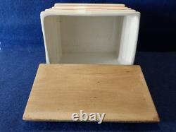 Norwegian Vintage Kitchen Ceramic Storage Pots Platter & Salt Box Hand Painted