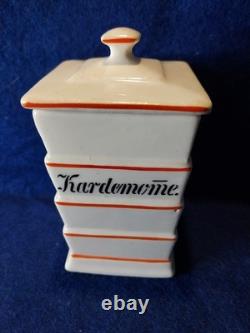 Norwegian Vintage Kitchen Ceramic Storage Pots Platter & Salt Box Hand Painted