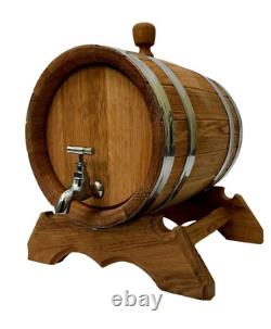 Oak Wood Vintage Retro Style Wooden Beer Barrel. Extra Large 10 Litres