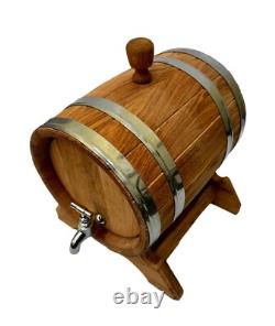 Oak Wood Vintage Retro Style Wooden Beer Barrel. Extra Large 10 Litres
