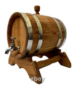 Oak Wood Vintage Retro Style Wooden Beer Barrel. Extra Large 10 Litres