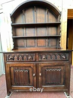 Old Charm Dresser/display cabinet w cupboard & drawers, vintage, good condition