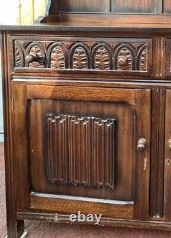 Old Charm Dresser/display cabinet w cupboard & drawers, vintage, good condition