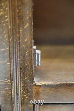 Old Charm Style Oak Bookcase Display Cupboard Leaded Glass FREE UK Delivery