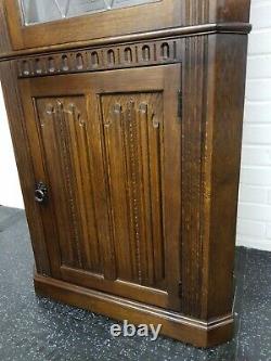 Olde Court Old Charm Oak Corner Cabinet One Of A Matching Pair For Sale