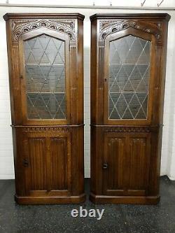 Olde Court Old Charm Oak Corner Cabinet One Of A Matching Pair For Sale