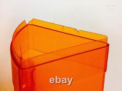 Orange Lazy Susan & 6 Orange Storage Pots Vintage Retro 1970s Kitchen Carrousel