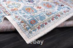 Oriental Large Area Rugs, Stain Proof Vintage Rug for Bedroom & Living Room 7650
