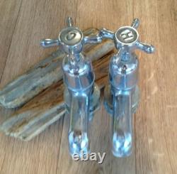 Original 1960's hot / cold wing nut style taps vintage retro kitchen bathroom