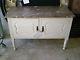 Original Vintage Wash Stand With Marble Top & Cupboard In Farrow & Ball & Waxed