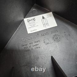 Pair IKEA Julius Bar Stools Chrome Frame Black Vinyl Seat Retro Vintage Kitchen