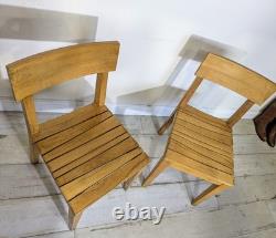 Pair Original Mid Century Kitchen Chairs Retro Vintage FREE POST