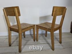 Pair Original Mid Century Kitchen Chairs Retro Vintage FREE POST