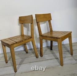 Pair Original Mid Century Kitchen Chairs Retro Vintage FREE POST