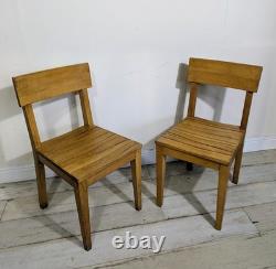 Pair Original Mid Century Kitchen Chairs Retro Vintage FREE POST
