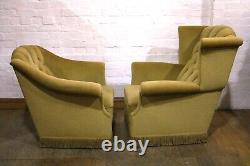 Pair of vintage retro lounge arm chairs