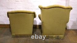 Pair of vintage retro lounge arm chairs