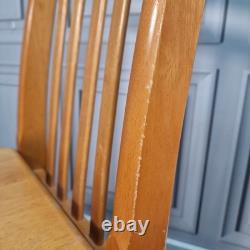 Pair x2 Vintage Solid Beech Wood Retro Kitchen Chairs Country Upcycle