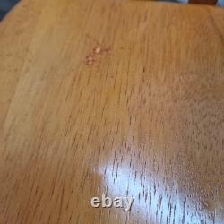 Pair x2 Vintage Solid Beech Wood Retro Kitchen Chairs Country Upcycle