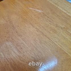 Pair x2 Vintage Solid Beech Wood Retro Kitchen Chairs Country Upcycle