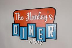 Personalised 50's style American diner sign Personalised retro kitchen sign