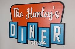 Personalised 50's style American diner sign Personalised retro kitchen sign
