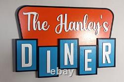 Personalised 50's style American diner sign Personalised retro kitchen sign